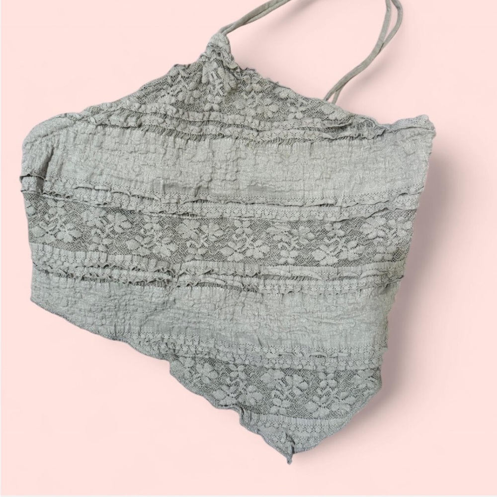 Cotton On Brown/Tan Lace Top